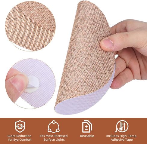 Cabilock Fabric Lampshade Diffuser 16cm Diameter Light Shade Cover, Dazzle-proof Ceiling Lamp Shade and Babies, High Temperature Resistant Cloth Diffuser, 2pcs Set in Saudi Arabia