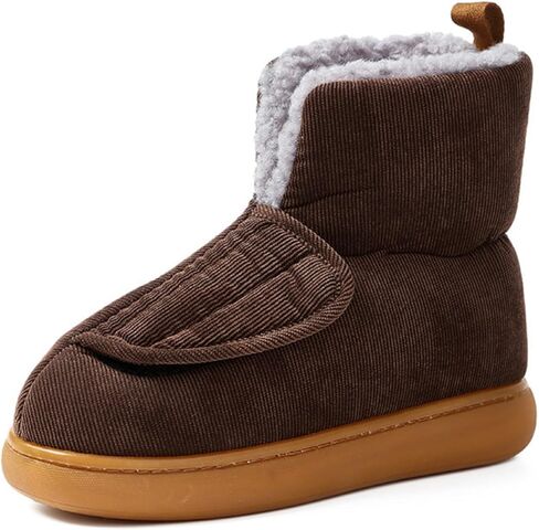 JIAHG Women Men’s Adjustable Closure Diabetic Booties Wide Fit Edema Shoes High Ankle Boots for Elderly Swollen Feet in Saudi Arabia