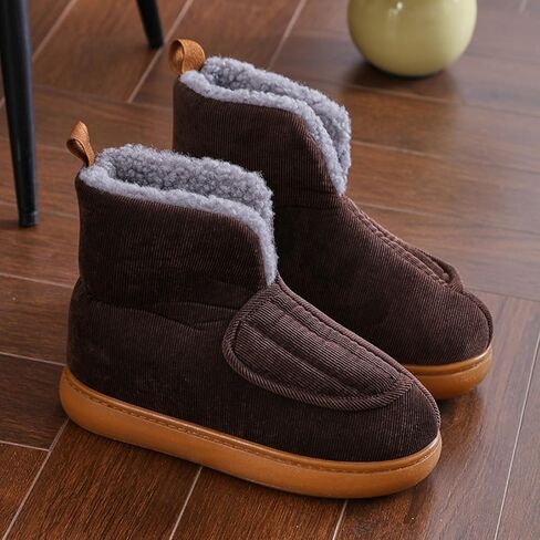 JIAHG Women Men’s Adjustable Closure Diabetic Booties Wide Fit Edema Shoes High Ankle Boots for Elderly Swollen Feet in Saudi Arabia