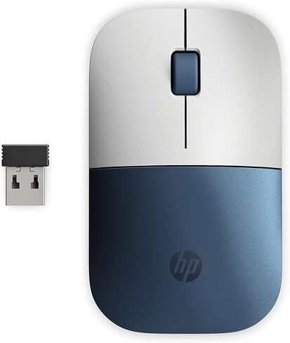 الماوس اللاسلكي HP Z3700 ، أبيض ، نحيف ، متعدد الأوساخ وجهاز ، وربط 2.4 جيجا هرتز ، وتكنولوجيا متعددة السطح ، ومستشعر ضوئي لي LED الأزرق 1200 نقطة في البوصة ، حتى 16 شهرًا عمر البطارية in Saudi Arabia