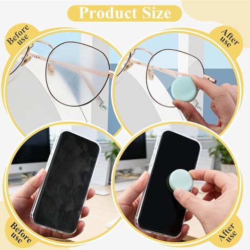 4-Pack Macaron Phone Screen Cleaner, Portable Screen and Eyeglass Brush Cleaner, Washable Double-Sided Screen Cleaner, Suitable for Glasses, Mobile Phones and Computers（Pink/Green/Blue/Khaki in Kuwait