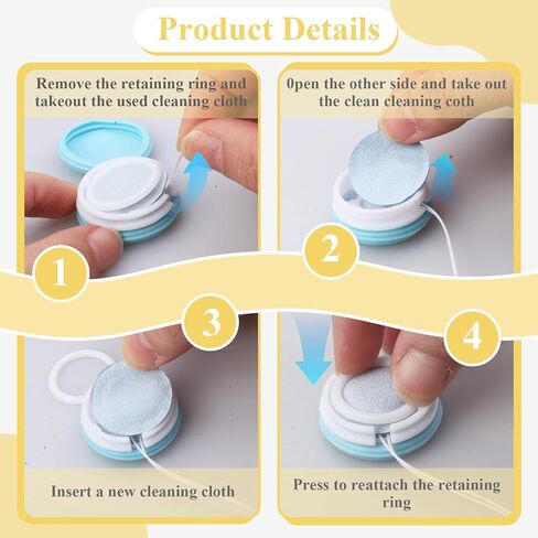 4-Pack Macaron Phone Screen Cleaner, Portable Screen and Eyeglass Brush Cleaner, Washable Double-Sided Screen Cleaner, Suitable for Glasses, Mobile Phones and Computers（Pink/Green/Blue/Khaki in Kuwait
