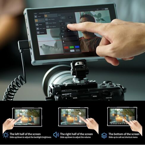 شاشة لمس FEELWORLD FW759 Pro مقاس 7 بوصات IPS تعمل باللمس بدقة 1280 × 800 تدعم شاشة الكاميرا الميدانية 4K HDMI وإشارات AV DSLR على شاشة الكاميرا مع حقيبة حمل، وحزمة بطارية F750 in Saudi Arabia