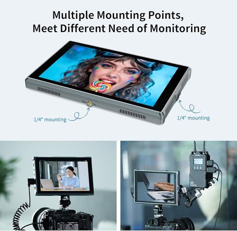 شاشة لمس FEELWORLD FW759 Pro مقاس 7 بوصات IPS تعمل باللمس بدقة 1280 × 800 تدعم شاشة الكاميرا الميدانية 4K HDMI وإشارات AV DSLR على شاشة الكاميرا مع حقيبة حمل، وحزمة بطارية F750 in Saudi Arabia