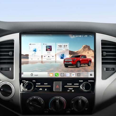 Radio Radio Stereo Stereo Android 14 لـ Toyota Tacoma 2005-2015 Carplay المدمج/Android Auto 10.1 بوصة ، شاشة Tesla نمط IPS اللمس مع GPS الملاحة DSP Bluetooth ، FM WiFi +Camera النسخ الاحتياطي in Kuwait