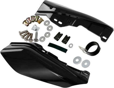 XFMT Black Mid-Frame Air Deflectors for Harley Touring Road Road King Street Glide Glide Electra Glide Trike 2009-Later in Kuwait