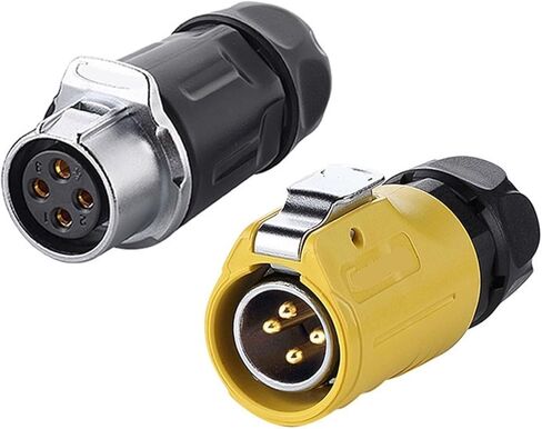 LP20 Aviation M20 4-pin Round Cable Power Cord Butt Plug Connector for Underwater Landscape LED Light KL4-5b(Female Docking Set) in Saudi Arabia