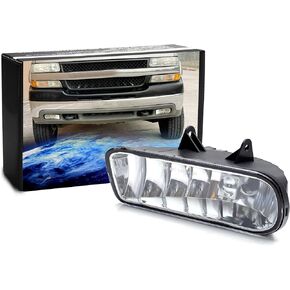 Ijdmtoy OEM-spec Clear Lens Fog Light Foglamp Kit مع 880 مصابيح LED بيضاء مع أقواس تصاعد معدنية متوافقة مع 2002-2006 Cadillac Escalade (بما في ذلك ESV Ext) in Kuwait