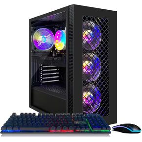 STGAubron Gaming PC Computer Desktop, Intel Core i7 8th Gen up to 4.1GHz, GeForce RTX 3050 6G, 16G DDR4, 1T SSD, WiFi 6, BT 5.2, RGB Fan x6, Windows 11 Home in Kuwait
