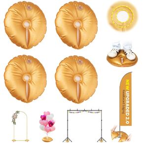 4 قطع جديدة من أوزان قوس البالونات للحامل الخلفي - أوزان مصنفة للضغط 50 كجم لحامل القوس، حقيبة وزن الماء سميكة قابلة للفتح مكونة من 5 طبقات لحفلات الزفاف وأعياد الميلاد ورأس السنة الجديدة (كل 10 أرطال) in Kuwait