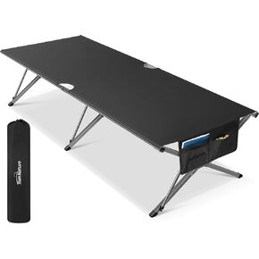 Join Nature Oversized Camping Cot Foldable for Adults, Supports 450 lbs | Easy-to-Assemble Sleeping Cot with Storage Bag, Fits Up to 6.9 ft, Portable for Outdoor Camping, 82" L x 32" W, Green in Saudi Arabia