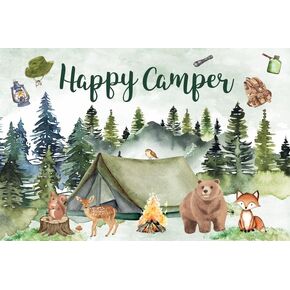 10x8ft Forest Tent Camping Decorations Backdrop Bonfire Campfire Camping Background Camp Adventure Nature Scenery Camper Travel Outdoor Classroom Birthday Party Banner Photo Booth in Kuwait