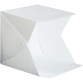 TEHAUX Mini Photo Box Light Tent مع إضاءة LED، صندوق تصوير صغير قابل للطي مقاس 20 سم، طقم استوديو صور محمول مع 6 خلفيات ملونة للمنتج وتصوير الصور in Kuwait