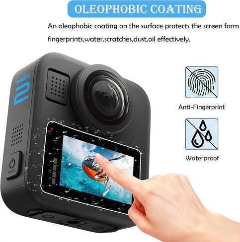 PCTC 3Packs Screen Protector Compatible with GoPro MAX2 (2025)/ GoPro MAX(2019)- 360 Waterproof Action Camera,Ultra Clear Tempered Glass Screen Protector Easy to Install in Saudi Arabia