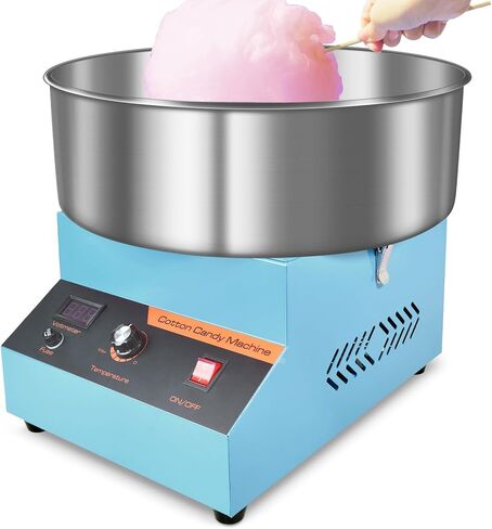 Cotton Candy Machine Commercial, Ajgvq Upgraded 1000W Efficiently Cotton Candy Maker with Stainless Steel Bowl, Bowl Cover, Sugar Scoop, Easy & Safe to Use, Candy Floss Maker for Home, Party, Festival in Kuwait