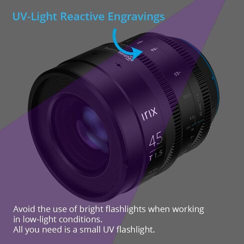 Irix Cine 45mm T1.5 Cinema Lens for Canon RF Mount Cameras | Military Certified for Humidity and Freezing Rain/Icing | Compatible with Magnetic Filters | Distance Scale in Meters in Saudi Arabia
