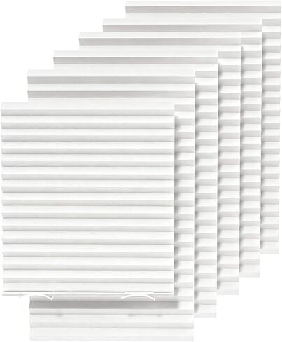 6 Packs Cordless Blackout Pleated Blinds Light Filtering Darkening Temporary Paper Shade 36 in x 72 in in Kuwait