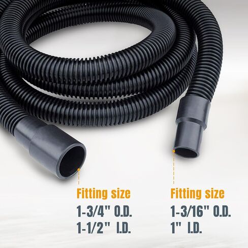 POWERTEC 70175V 10 Ft. Dust Collection Hose with 5 Fittings Kit for Woodworking Power Tools Home & Wet/Dry Shop Vacuums in Saudi Arabia