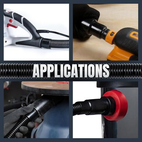 POWERTEC 70175V 10 Ft. Dust Collection Hose with 5 Fittings Kit for Woodworking Power Tools Home & Wet/Dry Shop Vacuums in Saudi Arabia