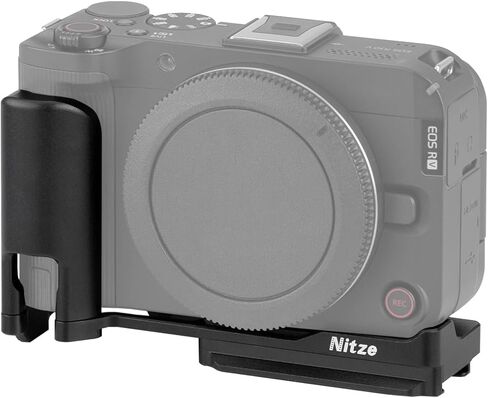 Nitze Handgrip for Canon R50 V Camera, R50V L-Shape Hand Grip with Quick Release Plate for Arca, Cold Shoe and 1/4" Threaded Holes - T-C08A in Saudi Arabia