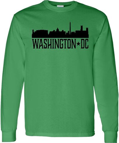 Inktastic Washington DC Skyline Skyline Adult Long Sleeve T-Shirt in Kuwait