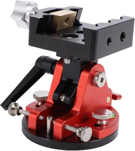 Sanpyl Telescope Mount, Latitude Adjustment Seat, Aluminum Alloy Equatorial Wedge Instrument Latitude Base, with 1/4 in M6 M8 Interfaces, for Astronomy Telescope Accessory (Black Red) in Saudi Arabia
