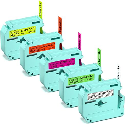 M950 Color Label Tapes 12mm 0.47, Compatible with Brother P-Touch PT-M95 PTM95 Label Maker Machine, Replacement for Brother PTouch M Tape M-K231 MK431 MK531 MK631 MK731, 5-Packs in Kuwait