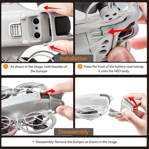 واقي كاميرا DJI Gimbal لطائرة Neo بدون طيار، مصد حماية للعدسة بتصميم أمامي مفتوح على شكل حرف U، مضاد للتحطم والخدش، سهل التركيب in Kuwait
