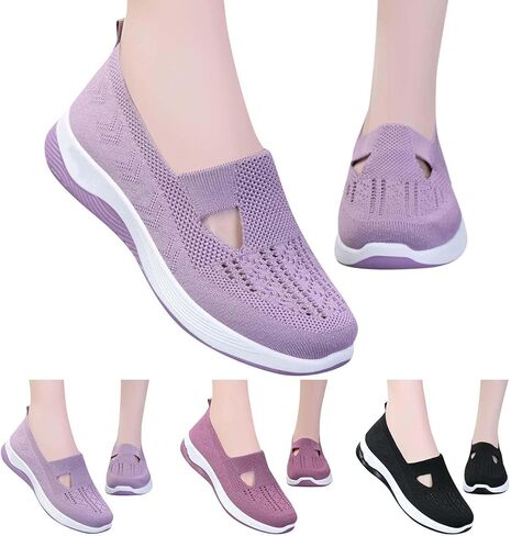 Summer Orthopedic Shoes for Women, Women Wide Width Breathable Walking Comfortable Slip on Sneakers, Non Slip Food Service Lightweight Sneaker, Nurse Shoes Arch Support Sneakers in Saudi Arabia