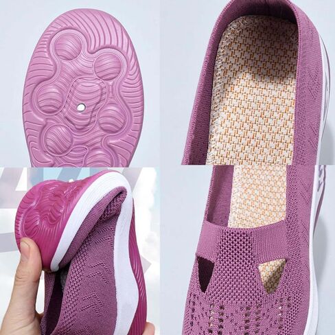 Summer Orthopedic Shoes for Women, Women Wide Width Breathable Walking Comfortable Slip on Sneakers, Non Slip Food Service Lightweight Sneaker, Nurse Shoes Arch Support Sneakers in Saudi Arabia