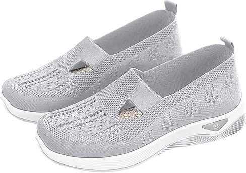 Summer Orthopedic Shoes for Women, Women Wide Width Breathable Walking Comfortable Slip on Sneakers, Non Slip Food Service Lightweight Sneaker, Nurse Shoes Arch Support Sneakers in Saudi Arabia