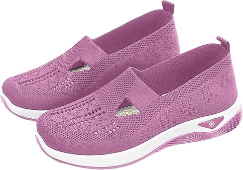 Summer Orthopedic Shoes for Women, Women Wide Width Breathable Walking Comfortable Slip on Sneakers, Non Slip Food Service Lightweight Sneaker, Nurse Shoes Arch Support Sneakers in Saudi Arabia