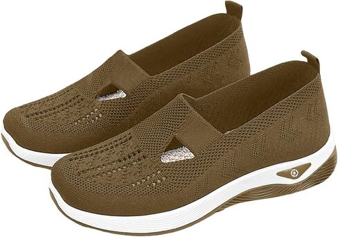 Summer Orthopedic Shoes for Women, Women Wide Width Breathable Walking Comfortable Slip on Sneakers, Non Slip Food Service Lightweight Sneaker, Nurse Shoes Arch Support Sneakers in Saudi Arabia