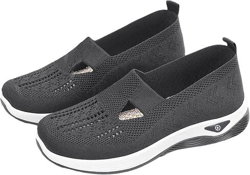 Summer Orthopedic Shoes for Women, Women Wide Width Breathable Walking Comfortable Slip on Sneakers, Non Slip Food Service Lightweight Sneaker, Nurse Shoes Arch Support Sneakers in Saudi Arabia
