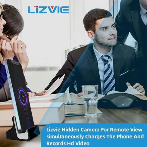 كاميرا شاحن LIZVIE USB-C: شاحن كاميرا مخفية بدقة 1080 بكسل عالية الدقة وواي فاي 2.4 جيجا ورؤية ليلية واكتشاف الحركة على مدار الساعة طوال أيام الأسبوع - أمان غير مرئي للمنزل والمكتب in Kuwait