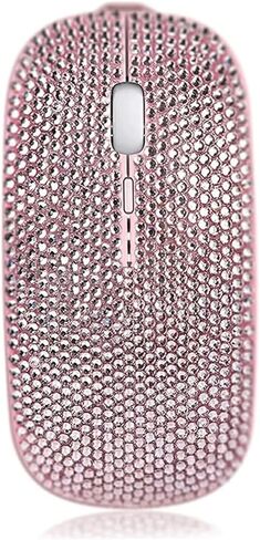 Bling Wireless Mouse Sparkly, Silver Rhinestone Glitter Computer Mouse Wireless with USB Receiver for Girls, Bedazzled Cute Mice for Laptop, PC, Notebook, MacBook Gift in Kuwait