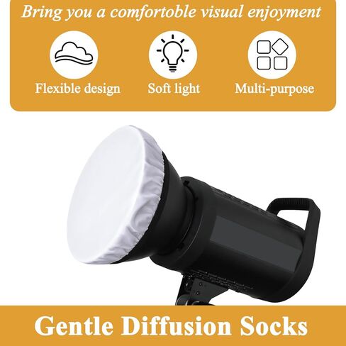 4 Pcs Lamp Diffuser 7 Inches/ 18 cm Light Diffuser Soft Cover Light Bulb Diffusers for Strobe Flash Lights Speedlite Standard Reflector White in Saudi Arabia