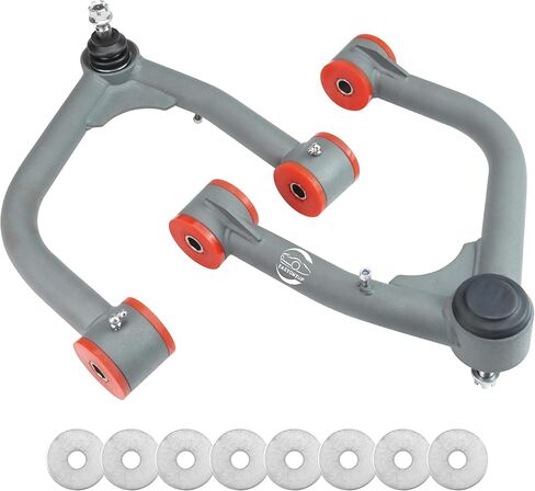 Front Upper Control Arms for 2009-2018 Dodge Ram 1500, 2019-2022 Ram 1500 Classic, 2-4" Lift Tubular Suspension Control Arm, Replacement OEM Factory Suspension Arms, Wrinkle Gray in Saudi Arabia