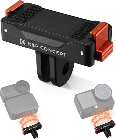 K&F CONCEPT 2 حزمة محول مغناطيسي جبل لDJI Osmo Nano/Osmo Action 6، دعامة قاعدة تمديد سريعة الإصدار مع محول 1/4 بوصة/إبزيم سريع التحرير للحامل ثلاثي القوائم وملحقات تسجيل الفيديو لكاميرا الحركة in Kuwait