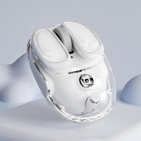 Wireless Clear Mouse Dual Mode Bluetooth & 2.4G, Silent Cute Mice-Silver in Kuwait