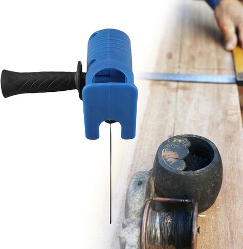 Electric Reciprocating Saw, Portable Electric Jig Saw for Wood Metal Cutting, Electric Drill Tool Attachment, Electric Hand Saw with 3 Saw Blades, Blue in Saudi Arabia