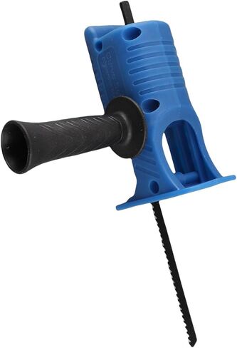 Electric Reciprocating Saw, Portable Electric Jig Saw for Wood Metal Cutting, Electric Drill Tool Attachment, Electric Hand Saw with 3 Saw Blades, Blue in Saudi Arabia