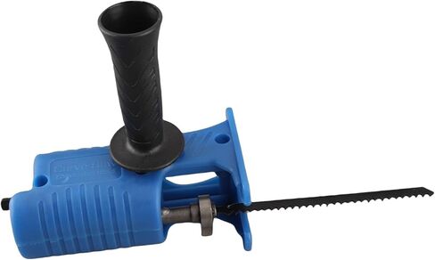 Electric Reciprocating Saw, Portable Electric Jig Saw for Wood Metal Cutting, Electric Drill Tool Attachment, Electric Hand Saw with 3 Saw Blades, Blue in Saudi Arabia