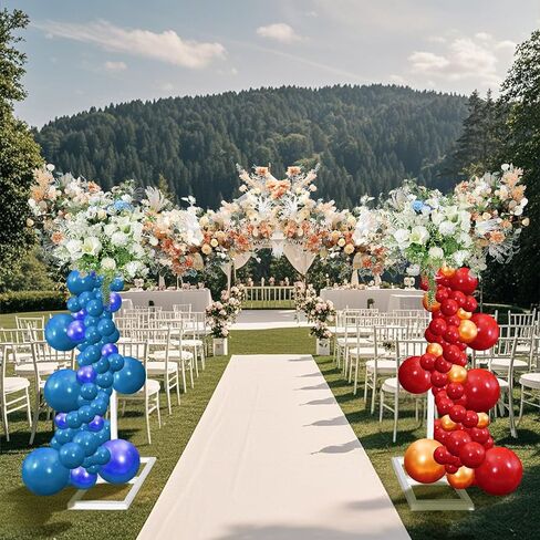8.2FT Heavy Duty Adjustable Backdrop Stand Kit Square Wedding Arch Balloon Arch for Photo Booth Background Baby Shower Birthday Party Decorations in Saudi Arabia