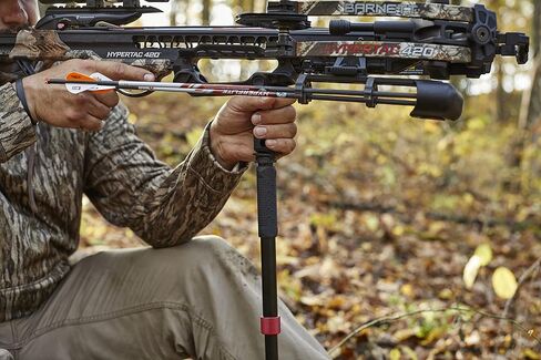 Barnett Sureshot Monopod لزيادة ثبات القوس والنشاب، مصمم للاستخدام مع نماذج Barnett Crossbow مع مساند راحة اليد VertiGrip، أسود/أحمر in Saudi Arabia