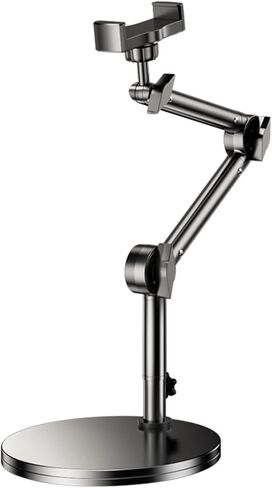 حامل هاتف علوي من الألومنيوم عالي التحمل لتسجيل الفيديو، حامل ثلاثي لهاتف iPhone قابل للتعديل للقطات العلوية، حامل كاميرا هاتف مكتبي للطهي، تقنيات الأظافر، التصوير، البث المباشر in Kuwait