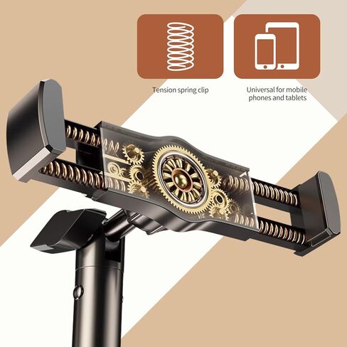 حامل هاتف علوي من الألومنيوم عالي التحمل لتسجيل الفيديو، حامل ثلاثي لهاتف iPhone قابل للتعديل للقطات العلوية، حامل كاميرا هاتف مكتبي للطهي، تقنيات الأظافر، التصوير، البث المباشر in Kuwait