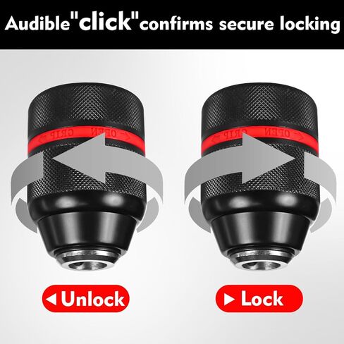 Keyless Drill Chuck 1/2" 20UNF for Milwaukee – 1.5-13mm Self-Tightening Quick Change Chuck, Fits M18/M12 Drills & Impact Drivers, Alloy Steel Construction in Saudi Arabia