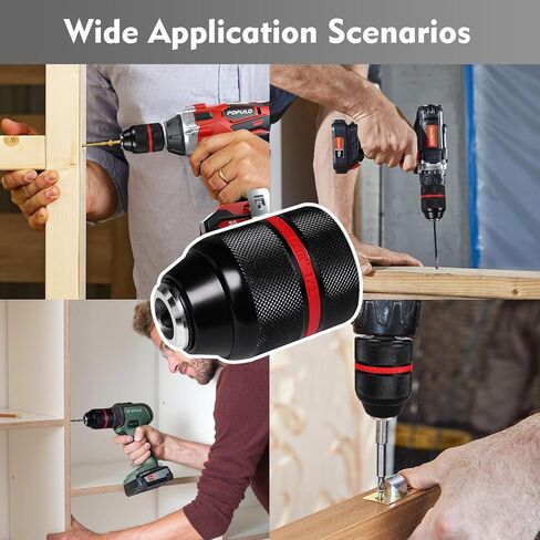 Keyless Drill Chuck 1/2" 20UNF for Milwaukee – 1.5-13mm Self-Tightening Quick Change Chuck, Fits M18/M12 Drills & Impact Drivers, Alloy Steel Construction in Saudi Arabia