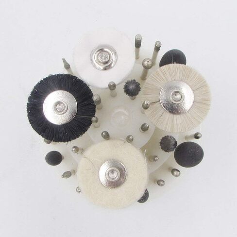 40PCS Low Speed Drill Bit Micro Polishing Wheel 2.35mm Shank Diameter for Processing Nail, Wood, Glass, Plastic, Metal, Stone, Tile, Ceramic in Saudi Arabia